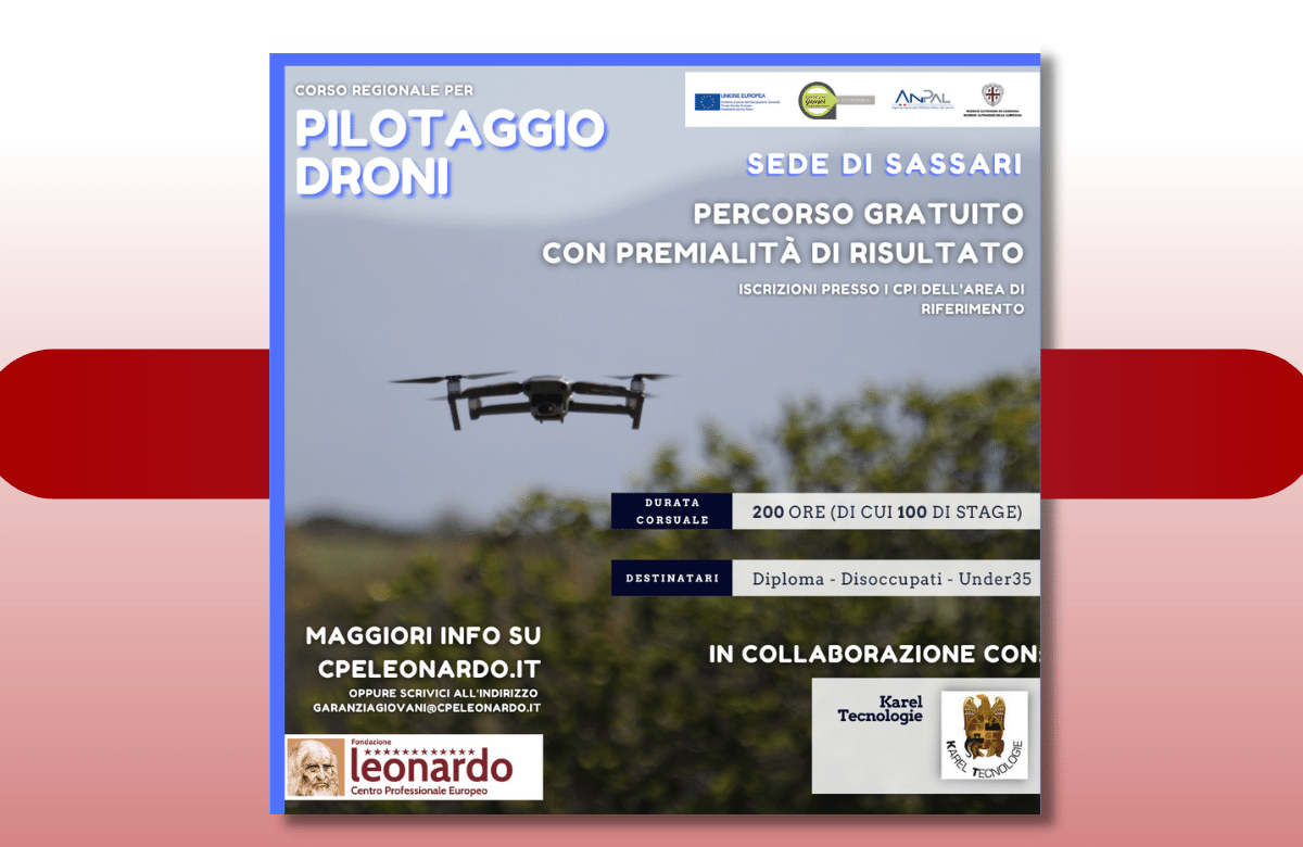 Corso di formazione pilotaggio Droni Sassari