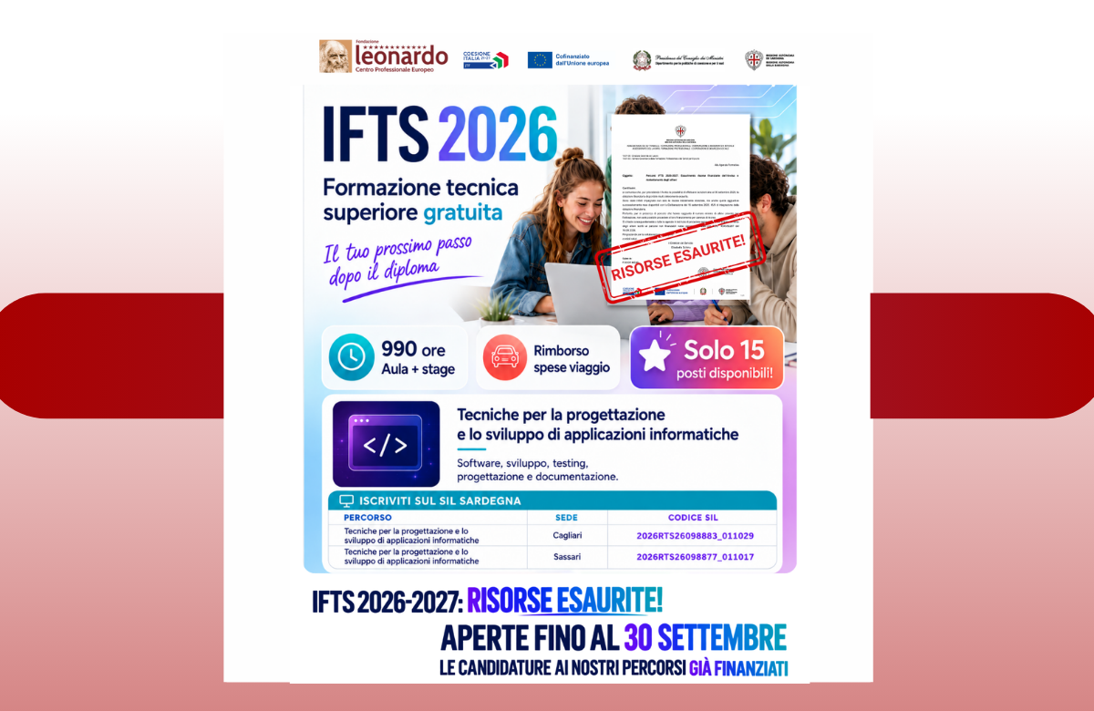 IFTS 2026-2027: risorse esaurite, ma restano aperte fino al 30 settembre le candidature ai percorsi già finanziati